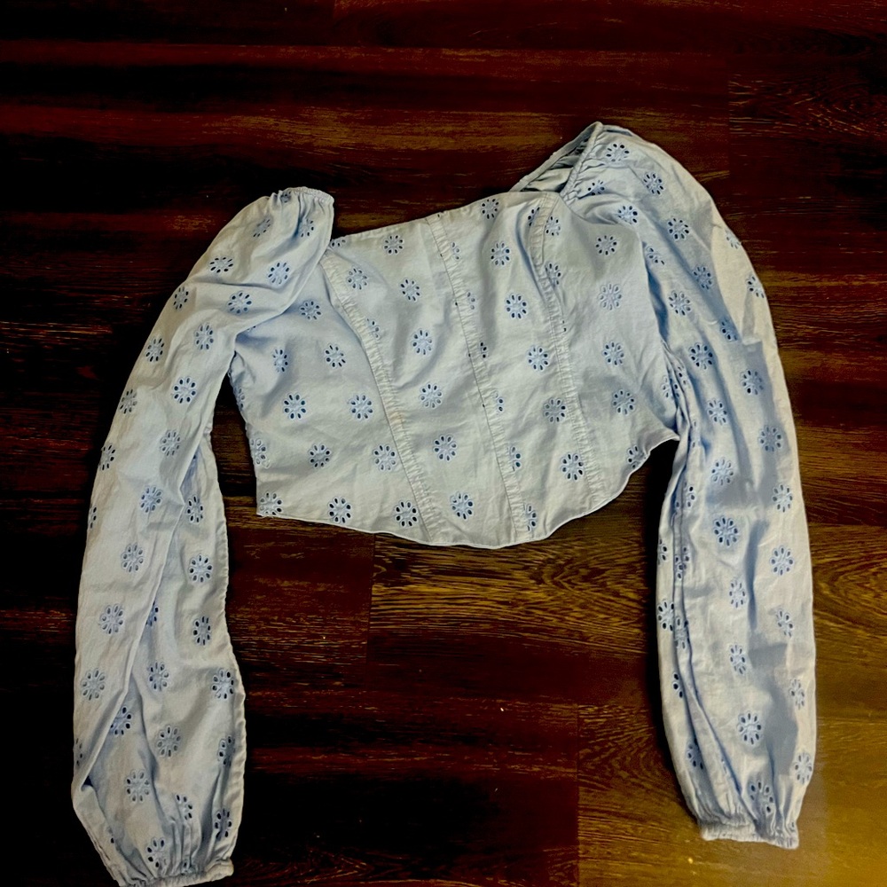 Blue Hollister crop top